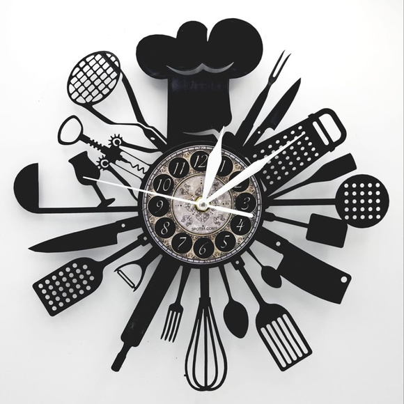 SPOT51.COM Other - CHEF COOK vinyl record clock